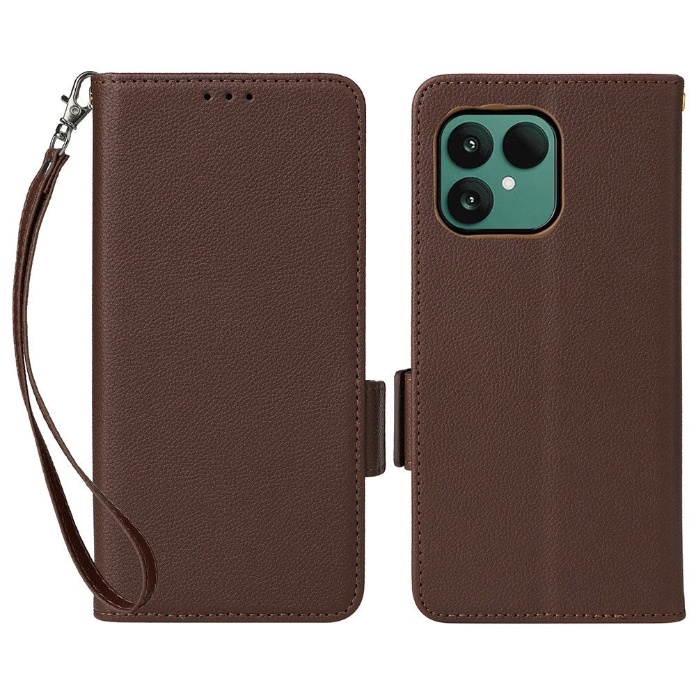 EIDERWOOD Fairphone (Gen. 6+ / Gen. 6) Flip Cover m. Strop & Ståfunktion - Brun