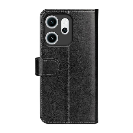 Oppo Reno14 F (5G) EIDERWOOD Kunstlæder Mobil Cover m. Kortholder - Sort