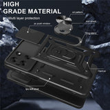 Motorola Moto G56 - EIDERWOOD Hybrid Håndværker Cover m. Kickstand & Cam Slider - Sort