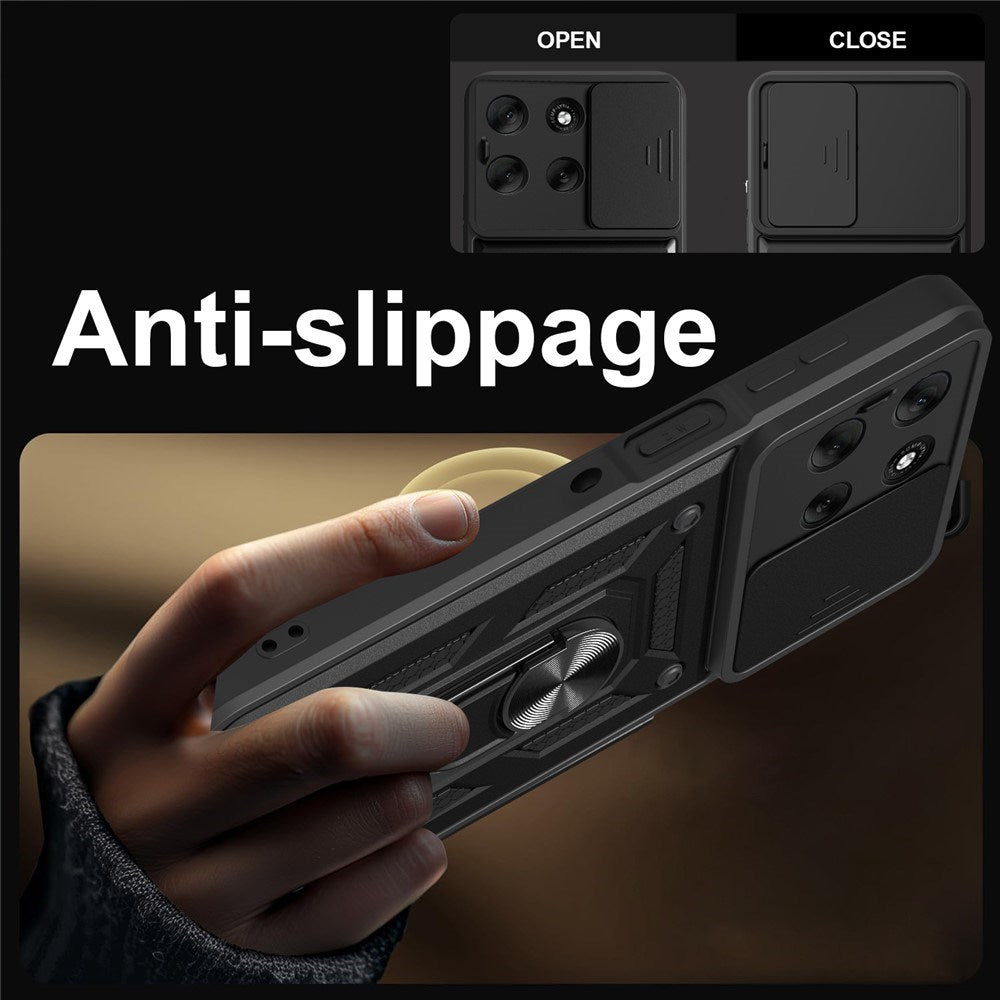 Motorola Moto G56 - EIDERWOOD Hybrid Håndværker Cover m. Kickstand & Cam Slider - Sølv