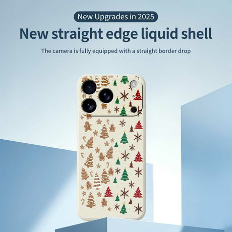 EIDERWOOD iPhone 17 Pro Max Jule Mobilcover - Fleksibelt Plastik - Kagemænd & Juletræer / Grøn