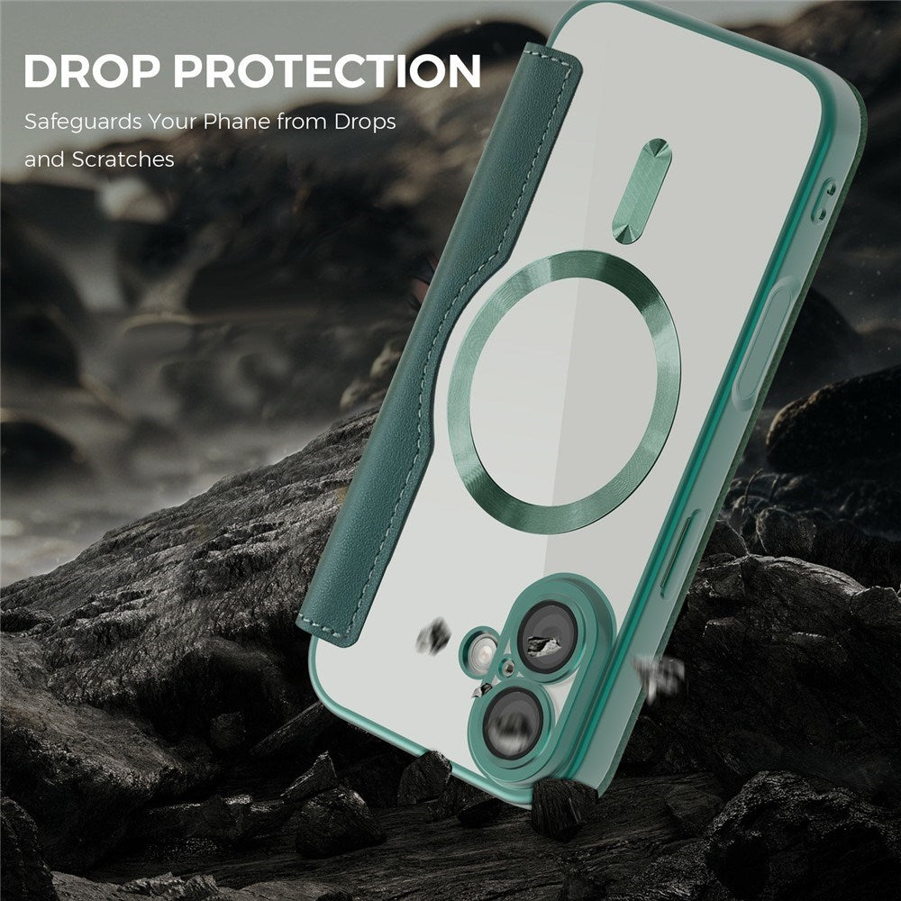 EIDERWOOD iPhone 17 Flip Mobil Cover m. Gennemsigtig Bagside - MagSafe Kompatibel - Grøn