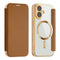 EIDERWOOD iPhone 17 Flip Mobil Cover m. Gennemsigtig Bagside - MagSafe Kompatibel - Brun