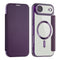 EIDERWOOD iPhone Air Flip Mobil Cover m. Gennemsigtig Bagside - MagSafe Kompatibel - Lilla