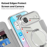 EIDERWOOD iPhone Air Flip Mobil Cover m. Gennemsigtig Bagside - MagSafe Kompatibel - Grå