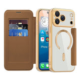 EIDERWOOD iPhone 17 Pro Max Flip Mobil Cover m. Gennemsigtig Bagside - MagSafe Kompatibel - Brun