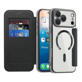 EIDERWOOD iPhone 17 Pro Max Flip Mobil Cover m. Gennemsigtig Bagside - MagSafe Kompatibel - Sort
