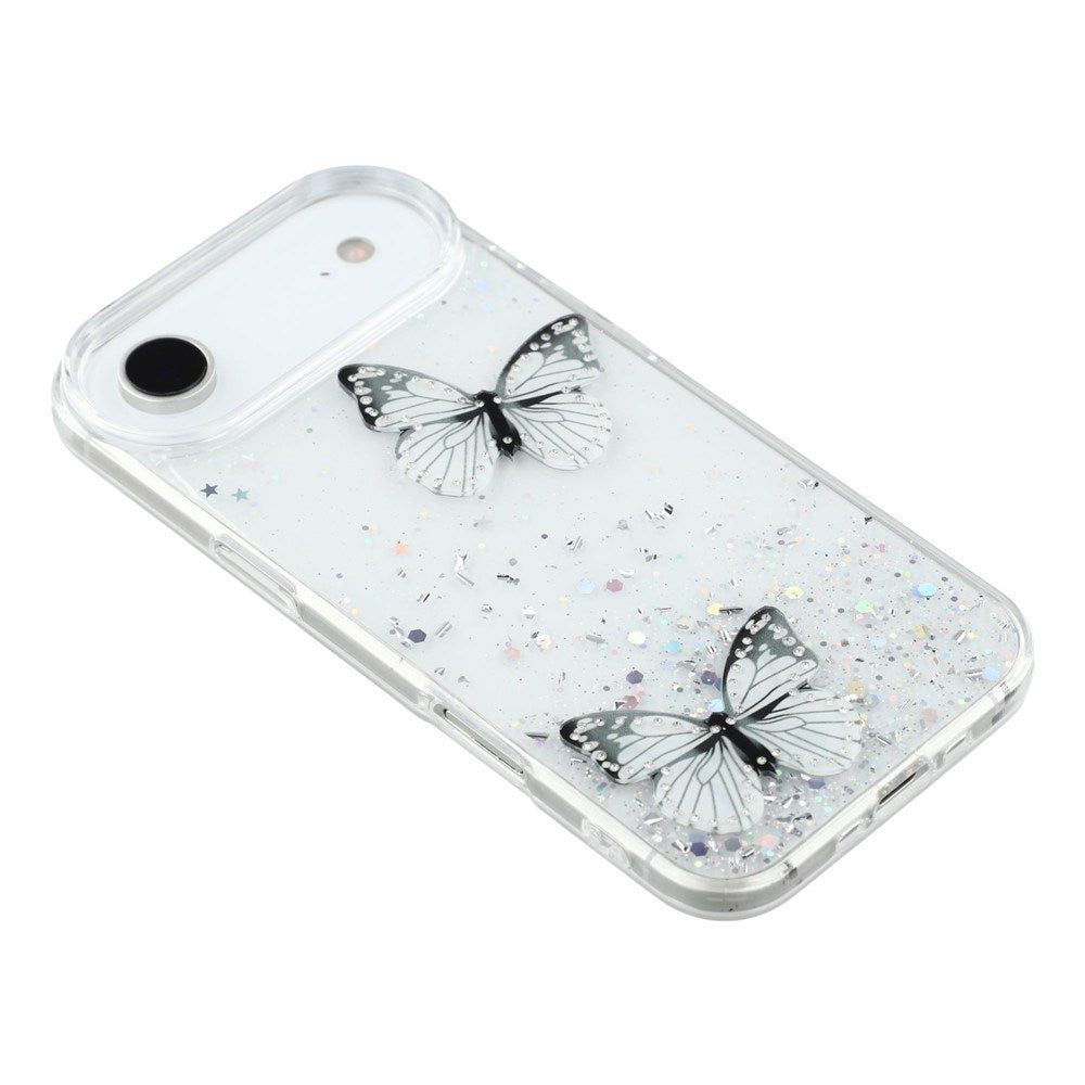 EIDERWOOD iPhone Air Fleksibelt Plastik Mobil Cover m. Sommerfugle - Gennemsigtig