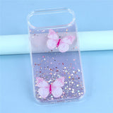 EIDERWOOD iPhone Air Fleksibelt Plastik Mobil Cover m. Sommerfugle - Gennemsigtig / Lyserød