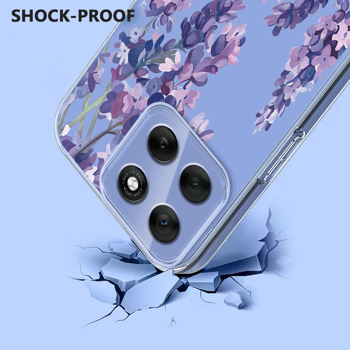 Motorola Moto G86 - EIDERWOOD Fleksibelt Plast Bagside Cover m. Print - Lavendel