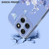 EIDERWOOD Motorola Moto G56 Fleksibelt Plastik Mobil Cover m. Blomstermotiv - Gennemsigtig / Violer