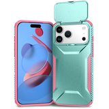 iPhone 18 Pro Max / 17 Pro Max EIDERWOOD Hybrid Plast Bagside Cover m. Cam Slider - Turkis / Lyserød