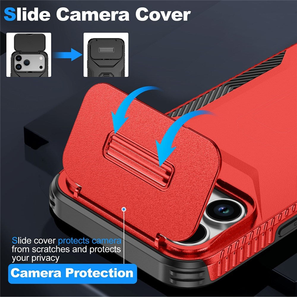 iPhone 18 Pro Max / 17 Pro Max EIDERWOOD Hybrid Plast Bagside Cover m. Cam Slider - Rød