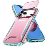 iPhone 18 Pro Max / 17 Pro Max EIDERWOOD Hybrid Plast Bagside Cover m. Cam Slider - Lyserød / Turkis