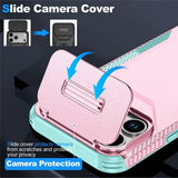 iPhone 18 Pro Max / 17 Pro Max EIDERWOOD Hybrid Plast Bagside Cover m. Cam Slider - Lyserød / Turkis