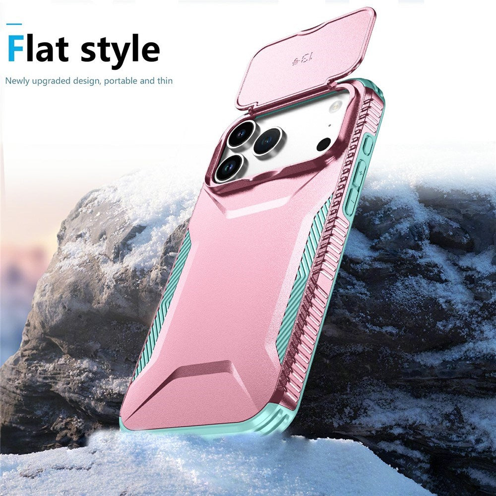 iPhone 18 Pro Max / 17 Pro Max EIDERWOOD Hybrid Plast Bagside Cover m. Cam Slider - Lyserød / Turkis
