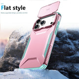 iPhone 18 Pro Max / 17 Pro Max EIDERWOOD Hybrid Plast Bagside Cover m. Cam Slider - Lyserød / Turkis