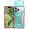 iPhone 18 Pro / 17 Pro EIDERWOOD Hybrid Plast Bagside Cover m. Cam Slider - Turkis / Lyserød