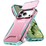iPhone 18 Pro / 17 Pro EIDERWOOD Hybrid Plast Bagside Cover m. Cam Slider - Lyserød / Turkis