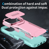 iPhone 18 Pro / 17 Pro EIDERWOOD Hybrid Plast Bagside Cover m. Cam Slider - Lyserød / Turkis