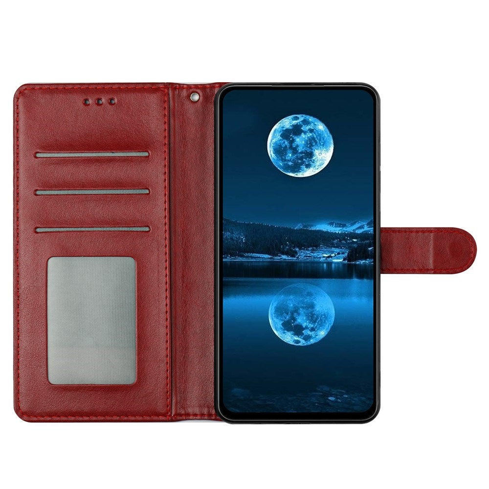 Xiaomi 15T EIDERWOOD Kunstlæder Mobilcover m. Kortholder & Strop - Rød
