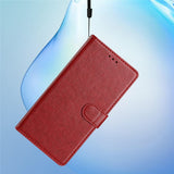 Xiaomi 15T EIDERWOOD Kunstlæder Mobilcover m. Kortholder & Strop - Rød