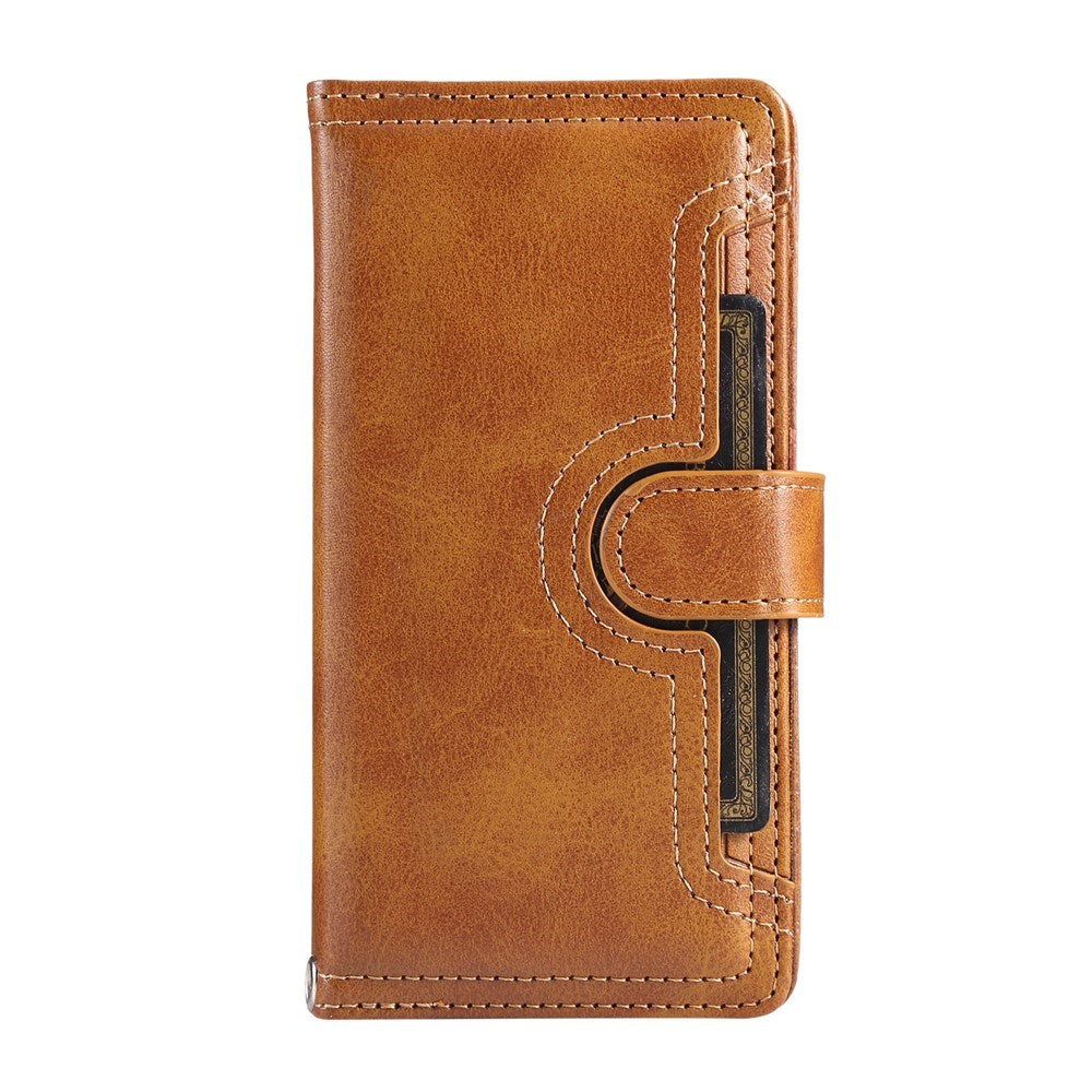 iPhone 18 Pro Max / 17 Pro Max EIDERWOOD Kunstlæder Flip Cover m. Dobbelt Kortholder - Lysebrun