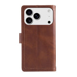 iPhone 18 Pro Max / 17 Pro Max EIDERWOOD Kunstlæder Flip Cover m. Dobbelt Kortholder - Mørkebrun