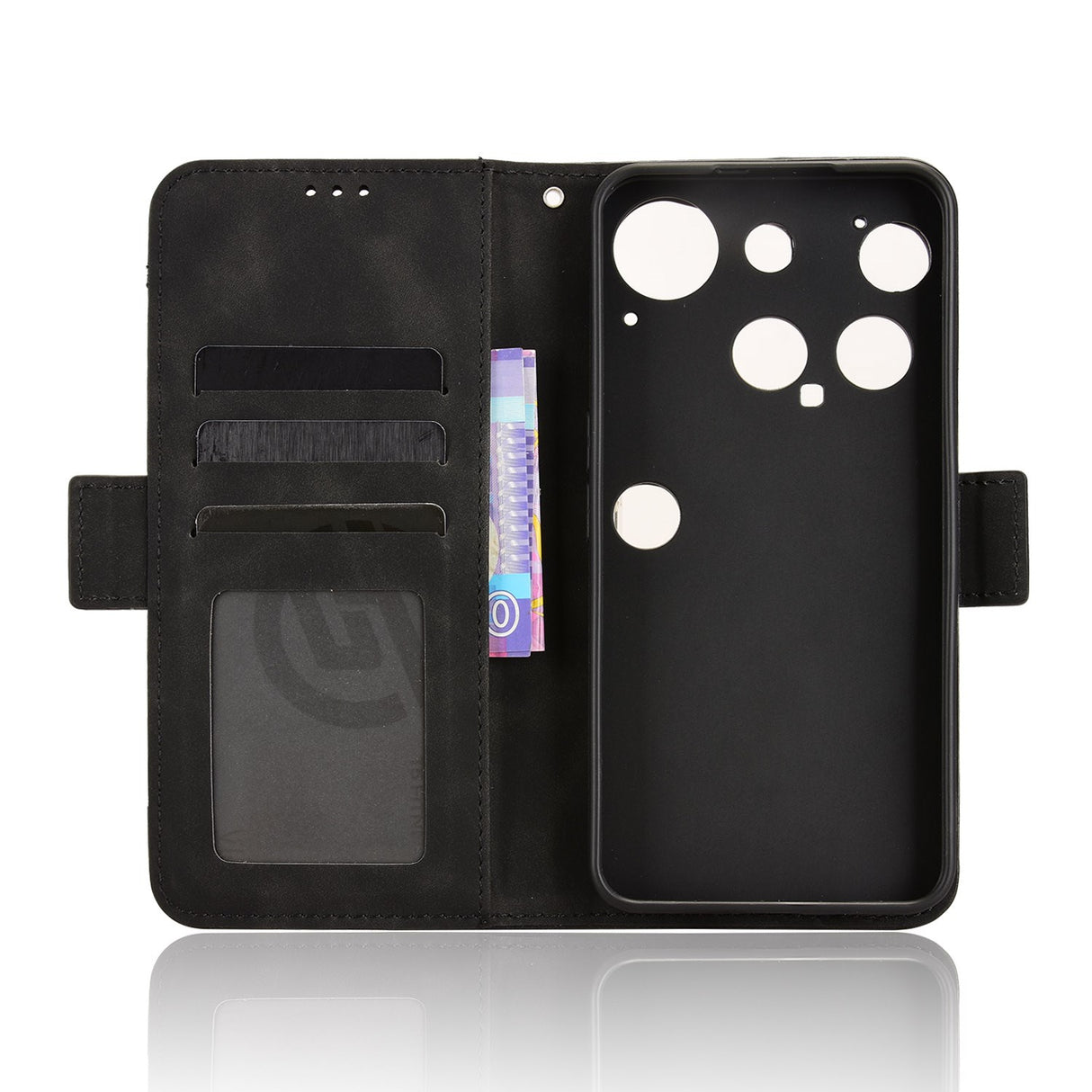 EIDERWOOD Nothing Phone (3) Kunstlæder Flip Mobil Cover m. Kortholder - Sort