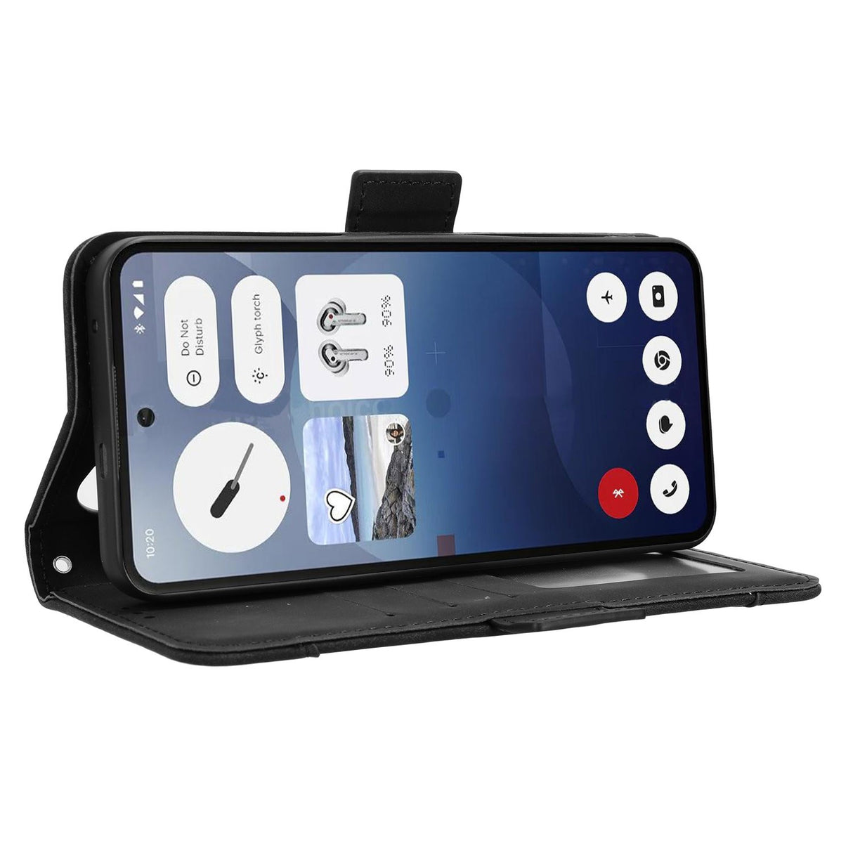 EIDERWOOD Nothing Phone (3) Kunstlæder Flip Mobil Cover m. Kortholder - Sort