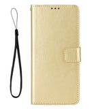 Samsung Galaxy A07 - EIDERWOOD Kunstlæder Flip Cover m. Strop - Guld