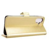 Samsung Galaxy A07 - EIDERWOOD Kunstlæder Flip Cover m. Strop - Guld