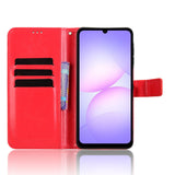 Samsung Galaxy A07 - EIDERWOOD Kunstlæder Flip Cover m. Strop - Rød