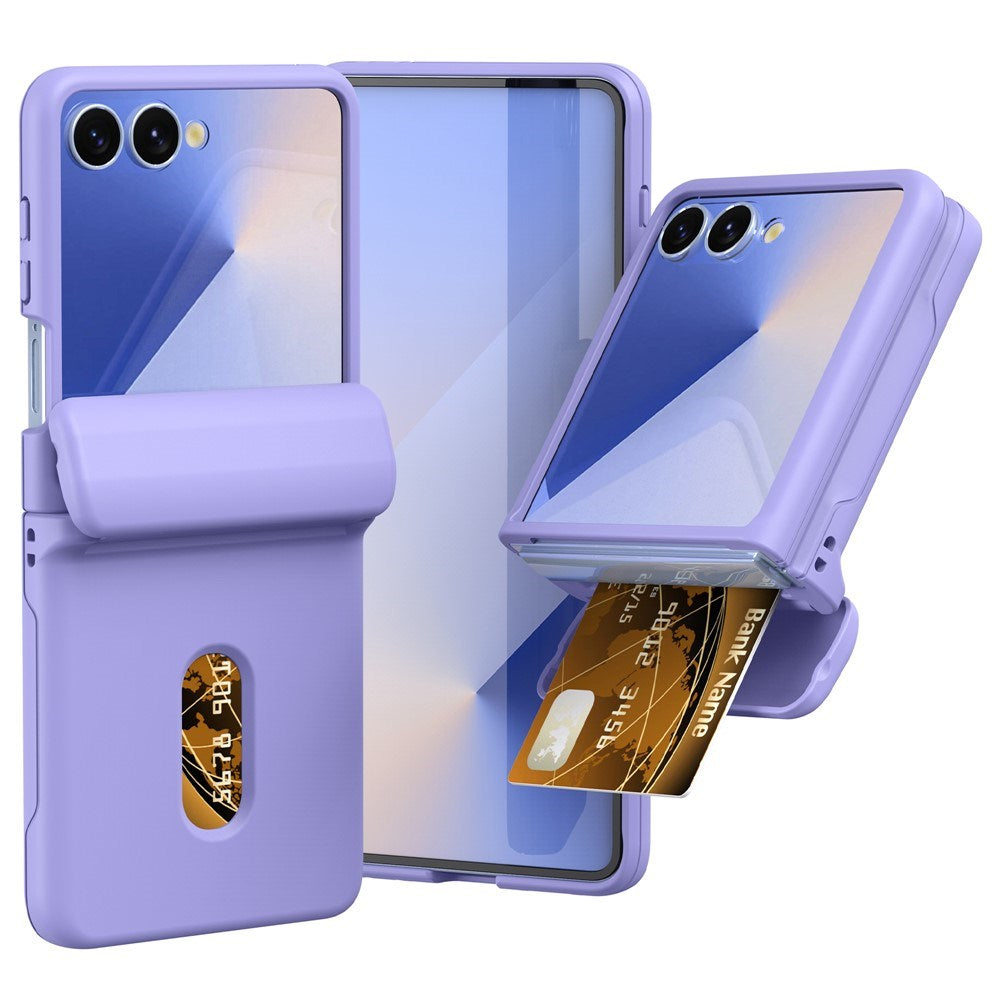 Samsung Galaxy Z Flip7 - EIDERWOOD Hårdt Plastik Cover m. Kortlomme - Lilla