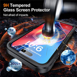 iPhone 18 Pro Max / 17 Pro Max Hybrid Plast Bagside Cover m. Skærmbeskyttelse - MagSafe Kompatibel - Gennemsigtig / Sort