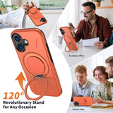 EIDERWOOD iPhone 17 Mobil Cover - Roterende Kickstand - MagSafe Kompatibel - Orange