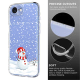 EIDERWOOD iPhone 16e Fleksibelt Plast Jule Mobil Cover - Gennemsigtig / Snemand