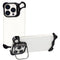 iPhone 16 Pro 2-i-1 Metal Bumper Cover - Ståfunktion & Linsebeskytter - Sort