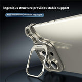 iPhone 16 Pro 2-i-1 Metal Bumper Cover - Ståfunktion & Linsebeskytter - Guld