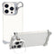 iPhone 16 Pro 2-i-1 Metal Bumper Cover - Ståfunktion & Linsebeskytter - Sølv