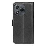 Honor 400 Smart - EIDERWOOD Kunstlæder Flip Cover m. Kortholder & Ståfunktion - Sort