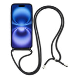 EIDERWOOD iPhone 17 Fleksibelt Plastik Mobil Cover - inkl. Justerbar Strop - MagSafe Kompatibel - Gennemsigtig / Sort