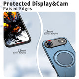 EIDERWOOD iPhone Air Mobil Cover - Roterende Kickstand - MagSafe Kompatibel - Blå