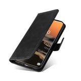 Samsung Galaxy S23 Ultra Leather Flip Cover m. Lommebok - Svart