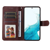 Samsung Galaxy S23 Leather Flip Cover m. Lommebok - Brun