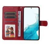 Samsung Galaxy S23 Leather Flip Cover m. Lommebok - Rød