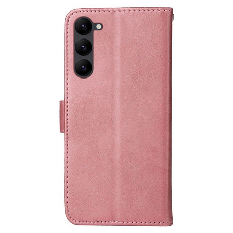 Samsung Galaxy S23 Leather Flip Cover m. Lommebok - Rosa