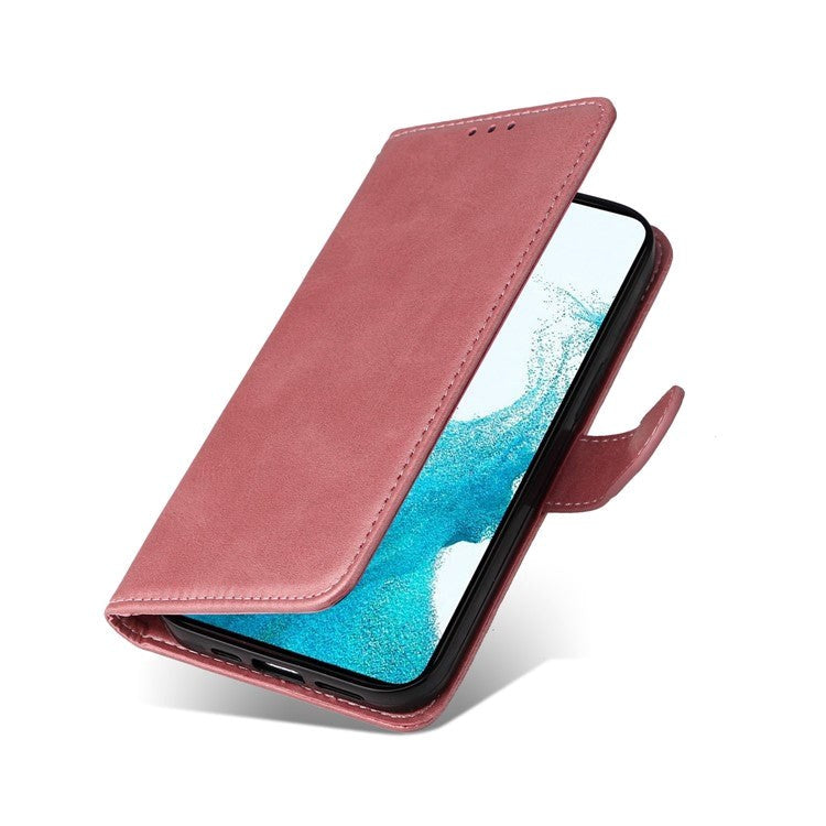Samsung Galaxy S23 Leather Flip Cover m. Lommebok - Rosa