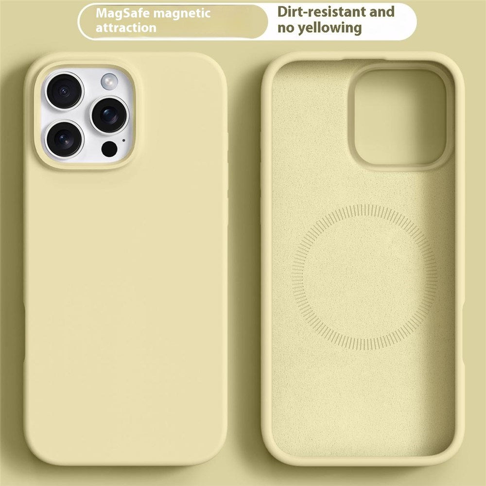 iPhone 16 Pro Max - 2-i-1 Silikone & Hård Plast Bagside Cover - MagSafe Kompatibel - Gul