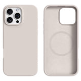 iPhone 16 Pro - 2-i-1 Silikone & Hård Plast Bagside Cover - MagSafe Kompatibel - Beige